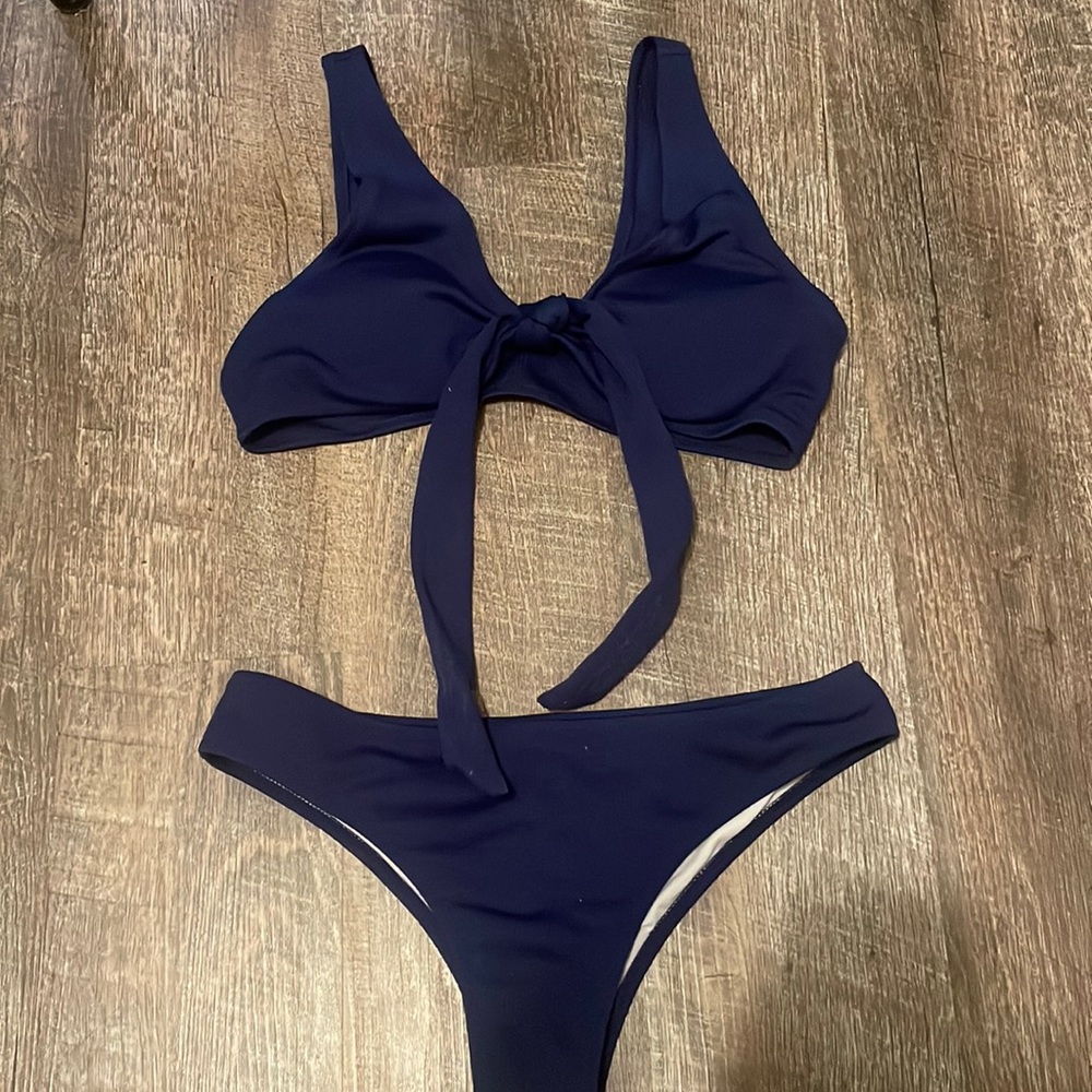 Navy swimsuit